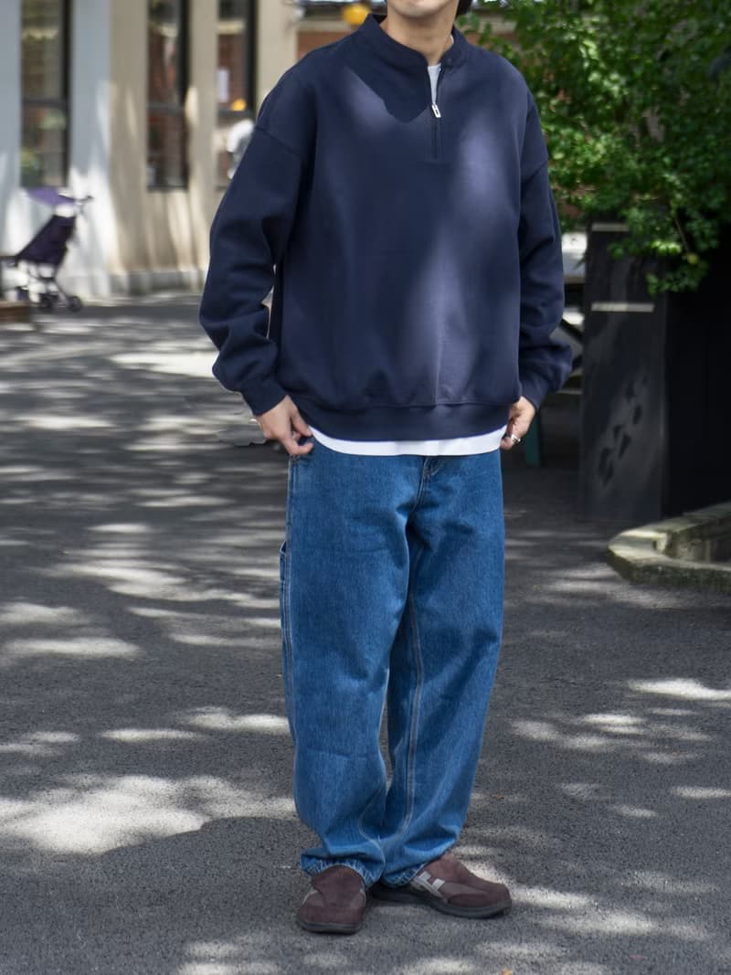 Hoody Cityboy 純色立領半拉鏈套頭衛衣 秋冬日系城市男孩寬松款