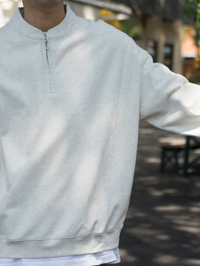 Hoody Cityboy 純色立領半拉鏈套頭衛衣 秋冬日系城市男孩寬松款