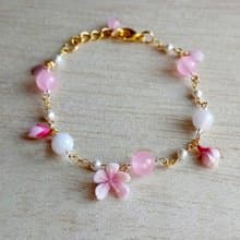 三花落下 14K包金櫻花手鍊