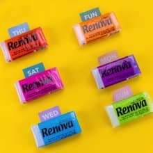 Renova水果香多彩抽取式清潔用手帕紙巾多色時尚送禮環保無螢光劑