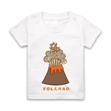 字母V-VOLCANO短袖T恤-白