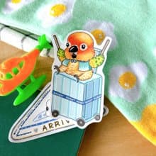 透明白墨防水貼紙 / 金太陽行李箱透明白墨防水貼紙