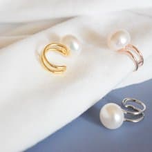 【珍珠耳骨夾】天然大顆珍珠 全925純銀耳骨夾 (銀/金/玫瑰金)