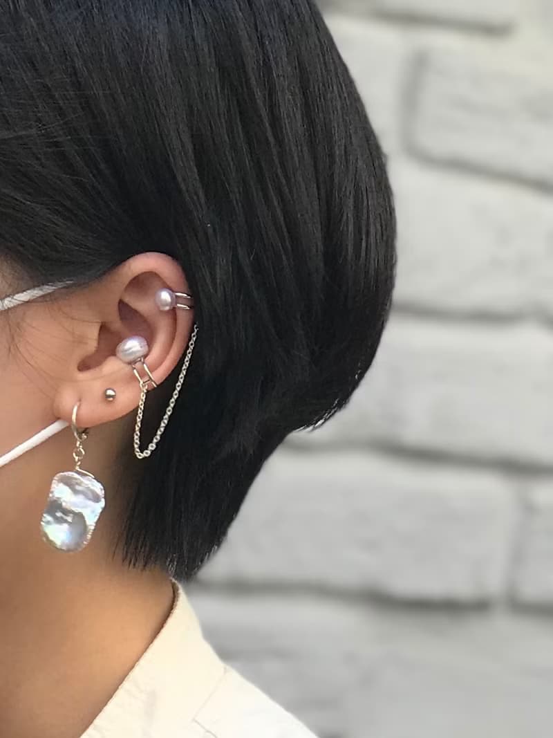 【珍珠耳骨夾】天然大顆珍珠 全925純銀耳骨夾 (銀/金/玫瑰金)