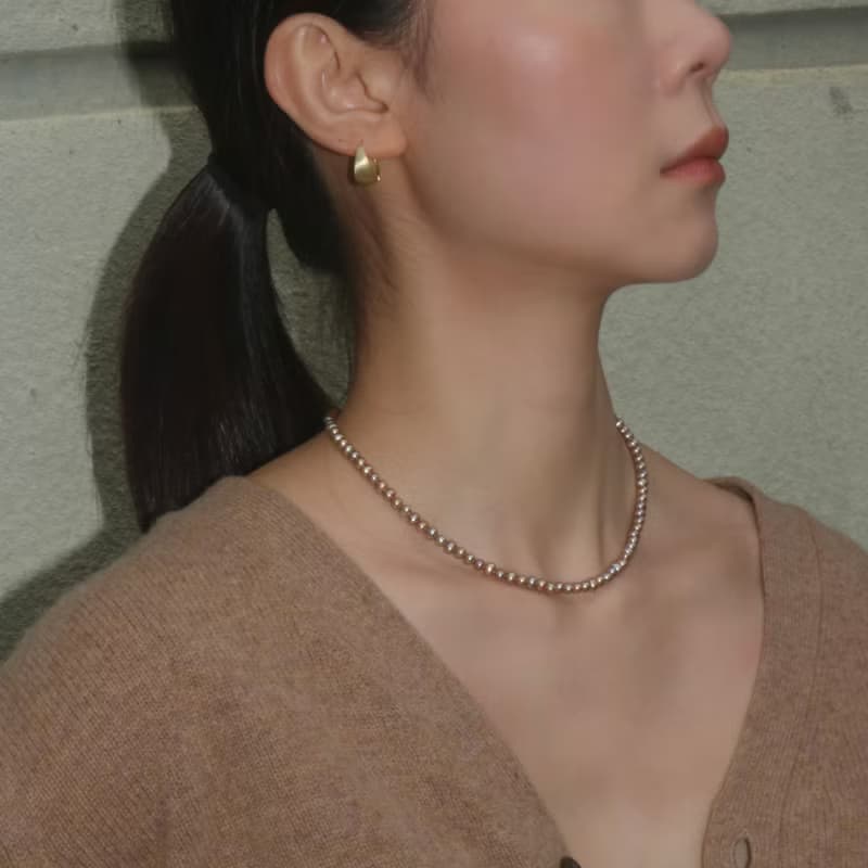 【手作設計】(現貨)Twilight 天然淡水古銅金珠項鍊(金/銀)