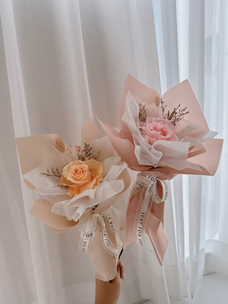 逗留 - 單支永生玫瑰花 生日花禮 告白花束