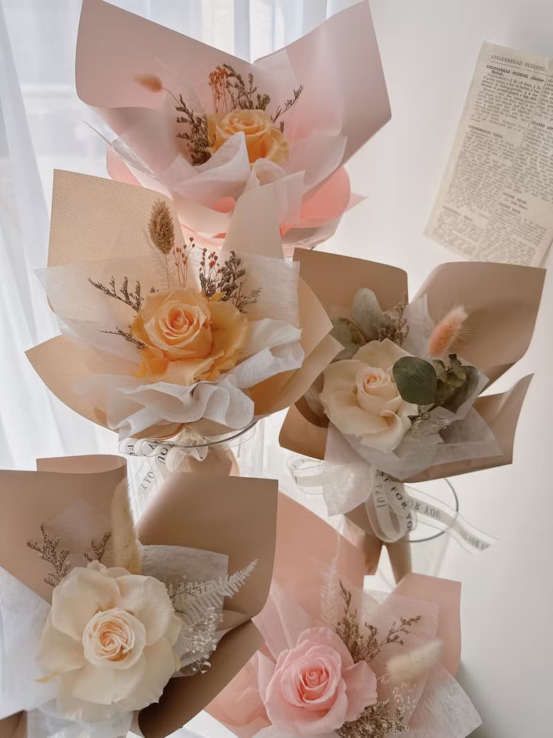 逗留 - 單支永生玫瑰花 生日花禮 告白花束