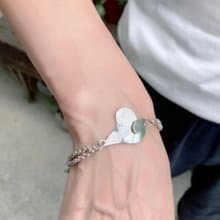 鼠來寶-十二生肖彌月動物手鍊,手作的詩小朋友的第一個純銀手鍊