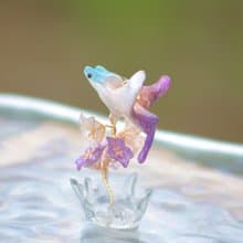 【一躍知秋飛高高】魟魚 × 桔梗 不對稱水晶花耳環(售完不補)