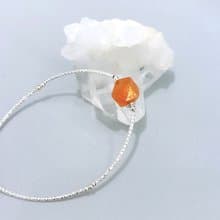 Ops Sunstone silver bracelet - 金太陽石/金草莓晶/純銀/手鍊