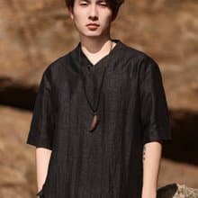 新中式復古 風龜紋香云紗短袖T恤
