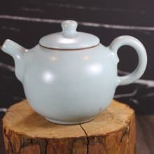 【母親節禮物】超大 天青汝窯 手工茶壺 鶯歌陶藝名家葉敏祥手作