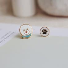 比熊 Bichon  夾式 耳環 生日禮物 寵物飾品 狗狗 紙盒包裝