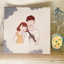 //加購商品// 似顏繪 20*20cm 無框畫