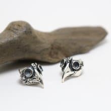 瘟疫面具耳夾 - 銀色