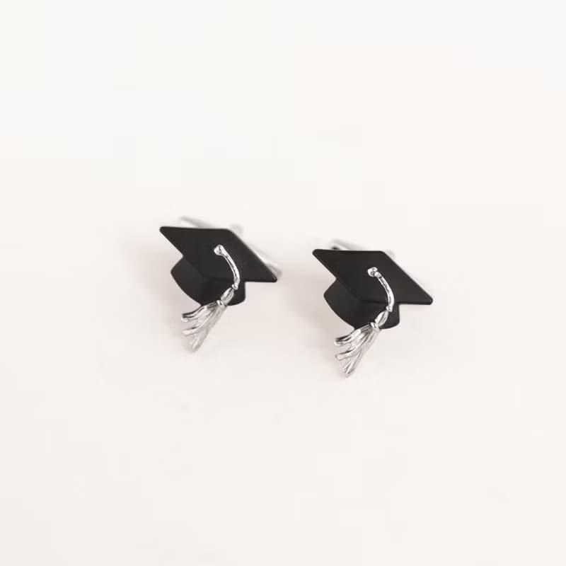 畢業四方帽 袖扣 SQUARE ACADEMIC CAP CUFFLINK