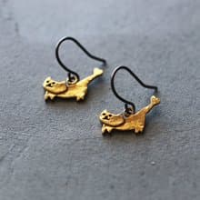 しっぽがハートねこ | ピアス | イヤリング | P570