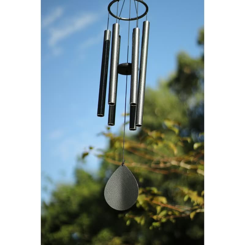 【現代北歐風和弦風鈴】內斂黑六管風鈴/32吋霧面/禪意/身心療育