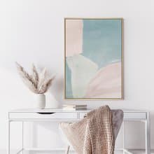 迷濛I - 土灰色抽象掛畫/簡約風佈置/居家佈置/臥室掛畫/邊櫃擺設