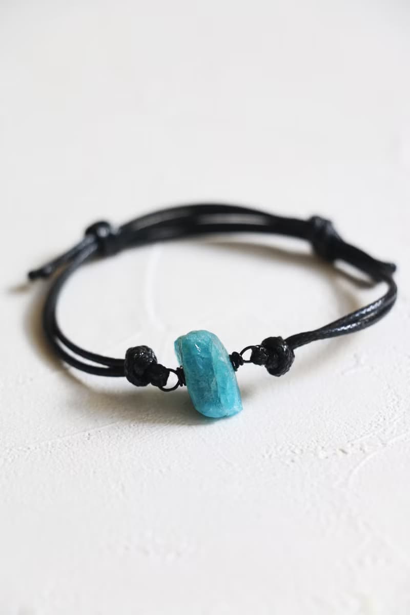 天然藍磷灰石手鍊 礦石手環 水晶手繩 情侶手繩 朋友手繩