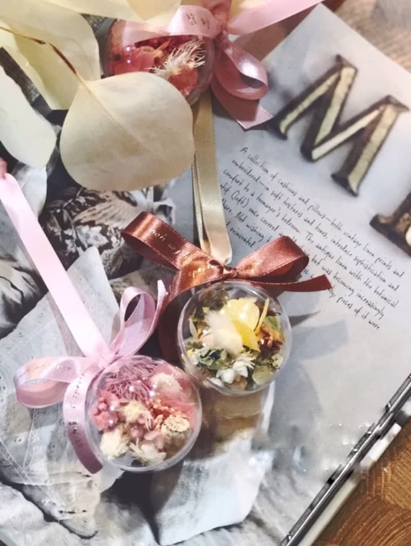 - WM - 乾燥花小花球 買十送一 婚禮小物 壓克力花球 乾燥花