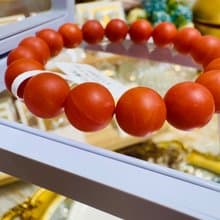 小精品保山柿子紅南紅11mm34.61g熱散寒氣血循環補血養顏