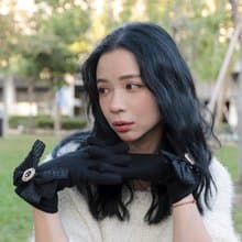 unni花香引蝶羊毛手套(禦寒.保暖.) 保暖 禦寒 絨毛 擋風 gloves