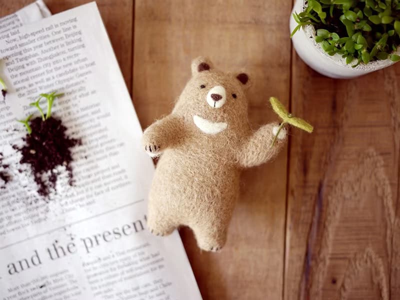 樂洋・好好玩羊毛氈材料包-巧克力熊貝兒