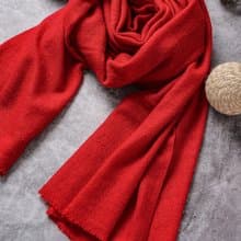 經典喀什米爾羊毛圍巾/披肩  暗紅色 厚款 輕柔保暖
