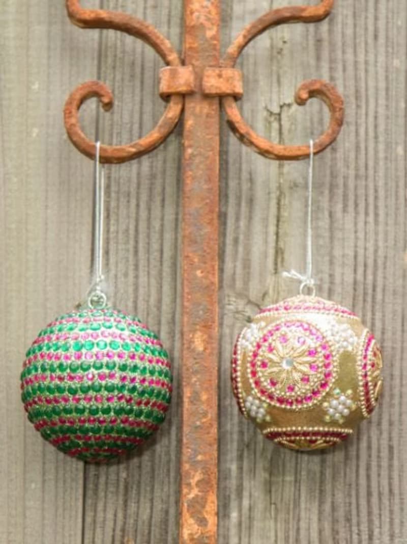 Glitter Ball Christmas Ornaments