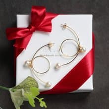 14kgf- UZU pierced earrings  (pearl or crystal)