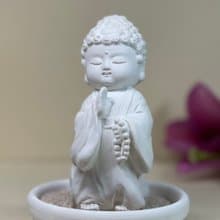 佛像擺飾 淨念吉祥小佛之初心小盤套組 佛 宗教 開運 水泥 擴香