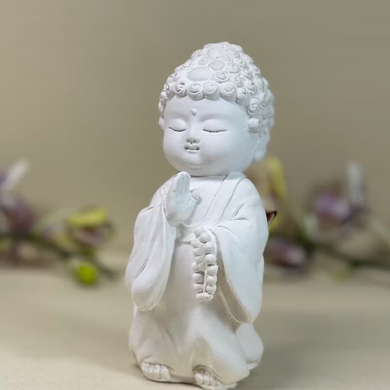 佛像擺飾 淨念吉祥小佛之初心小盤套組 佛 宗教 開運 水泥 擴香