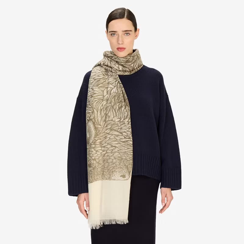 【INOUI EDITIONS】WALTER 羊毛圍巾100 - 白