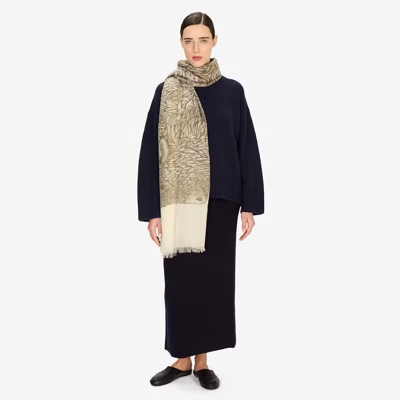 【INOUI EDITIONS】WALTER 羊毛圍巾100 - 白