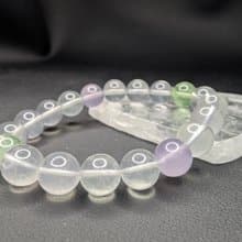 彩螢石 10mm 手串 手鍊 天然水晶 水晶