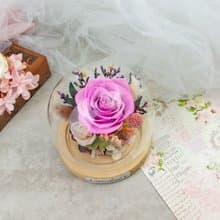 永生花玻璃罩 永生花擺設 閨密禮物 情人節禮物 生日禮物 PF-018