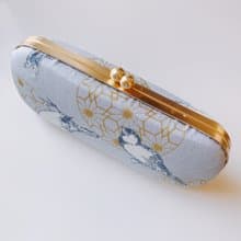 紫底白鴿眼鏡盒/筆盒/首飾盒