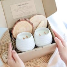 Modern Soy Wax Candle gift set, Personalised candle gift set, Spa gift for her