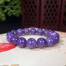 大顆粒龍紋玉化紫龍晶手釧 查羅石手錬 雍容華貴 提升氣質人緣