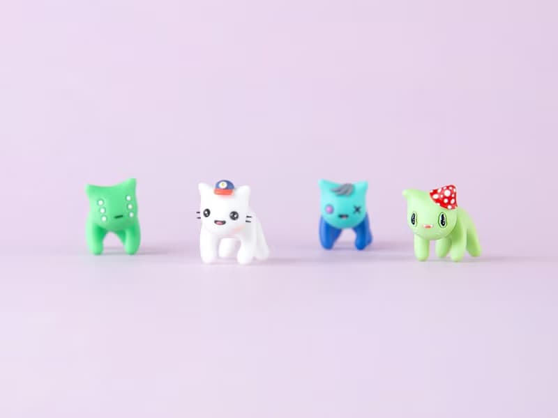 Mushroom Cat Earring - Cute Jewelry for Cat Lovers - Handmade Art