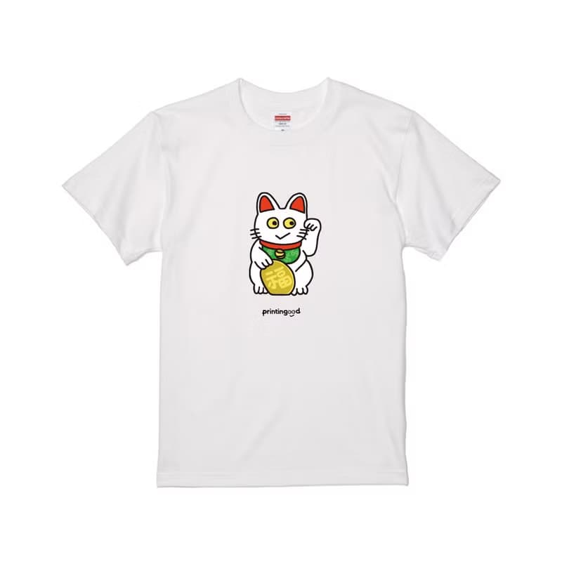 可愛招財貓 短T 好運T恤 招き猫 lucky cat  United Athle 印花