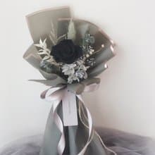 永生玫瑰單支花束 黑色系