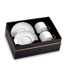 派對茶具組(二件套)-White + Gold【L'Objet】