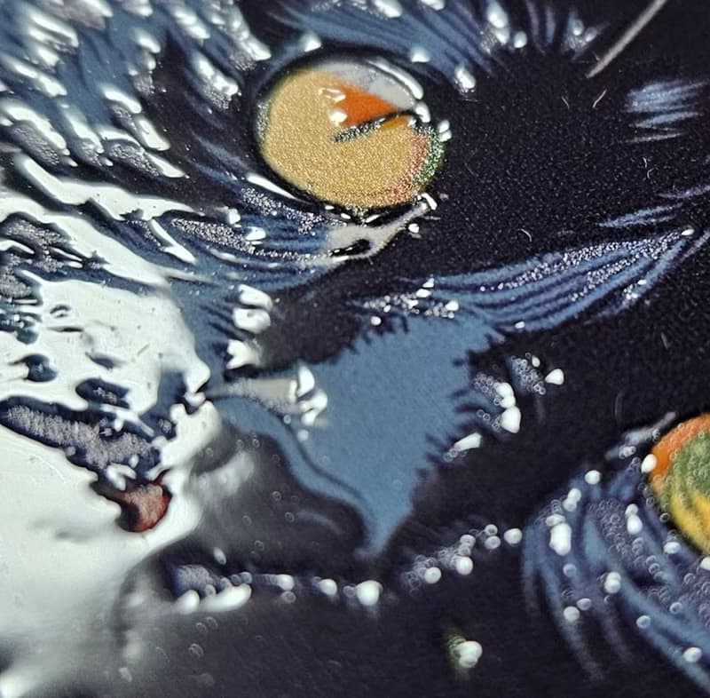 無限黑貓迷彩-晶雕陶瓷吸水杯墊