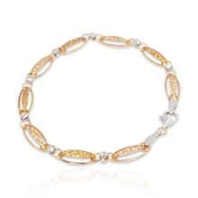 寶麗金珠寶-進口雙色18K金手鍊