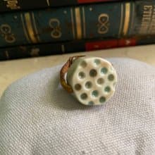 戒指 日本白瓷 自然釉色 無限色調 真皮革 藝術等級