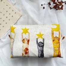 【好日手作】日系風格貓貓摘星摘月手作筆袋化妝包收納包禮物