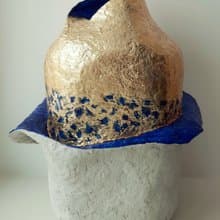 裝飾紙漿花瓶、手工雕塑花瓶、金花瓶、室內花瓶