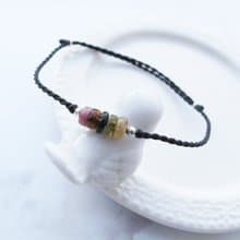 【水晶蠟繩系列】多彩碧璽 | 極細蠟繩手鍊  招財納福 | 大員囡仔